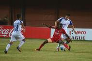Juanan vying for the ball